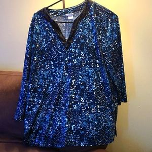 Solver,green,black.multo colored print blouse